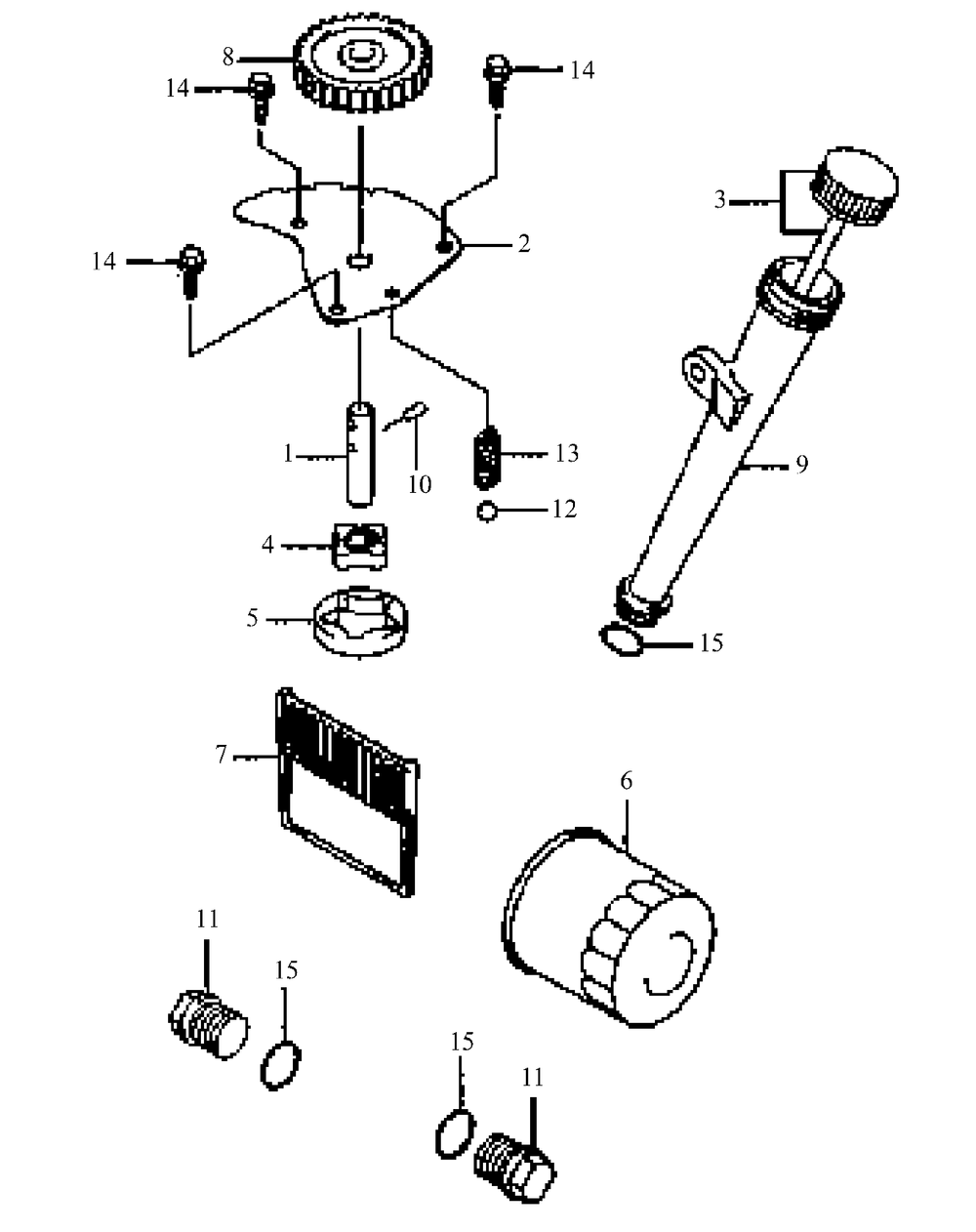 Fh500v-As14 Lubrication Equipment Diagram and Parts List for HF1748 55AF3D4V150-WAM Cub Cadet Lawn Mower